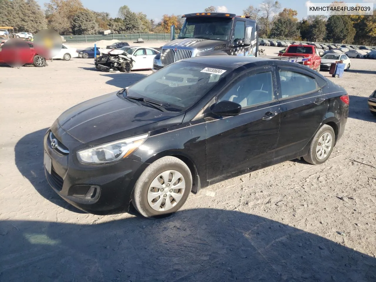 2015 Hyundai Accent Gls VIN: KMHCT4AE4FU847039 Lot: 78030604