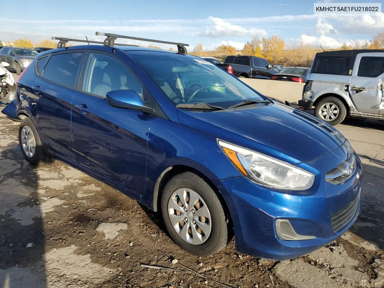 2015 Hyundai Accent Gs VIN: KMHCT5AE1FU218022 Lot: 78060364