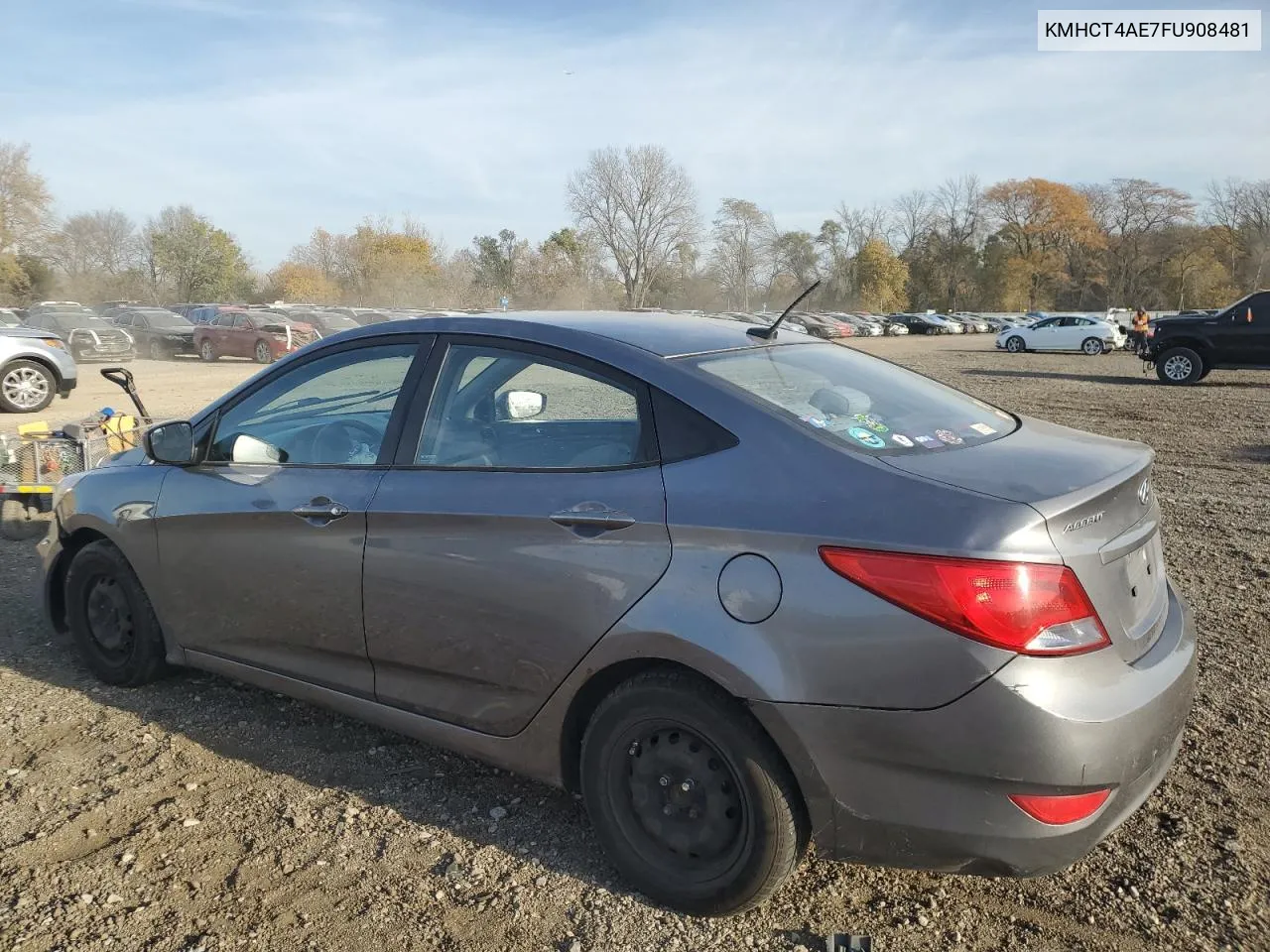 2015 Hyundai Accent Gls VIN: KMHCT4AE7FU908481 Lot: 78387334