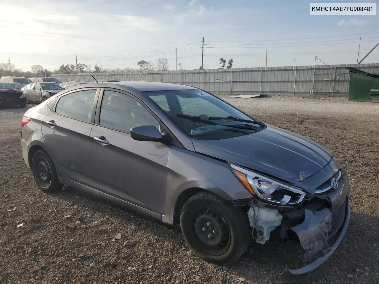 2015 Hyundai Accent Gls VIN: KMHCT4AE7FU908481 Lot: 78387334