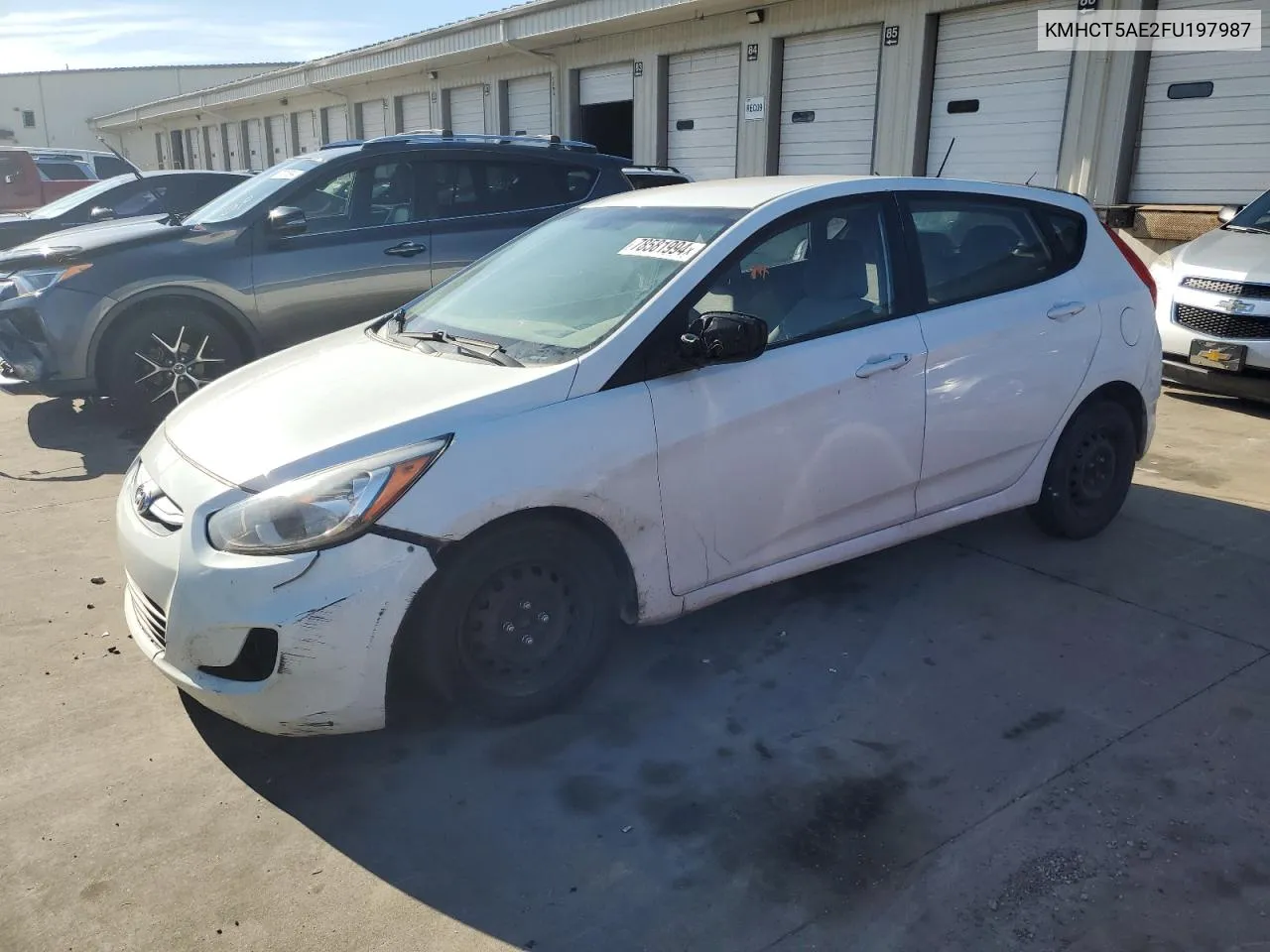 2015 Hyundai Accent Gs VIN: KMHCT5AE2FU197987 Lot: 78581994