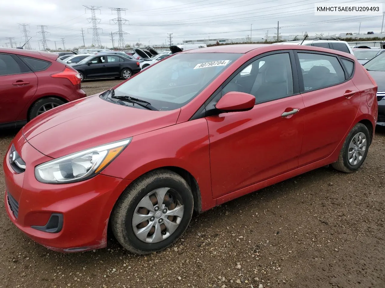 2015 Hyundai Accent Gs VIN: KMHCT5AE6FU209493 Lot: 80790704