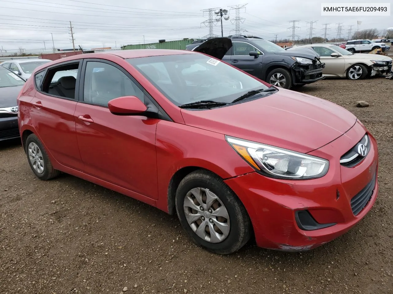 2015 Hyundai Accent Gs VIN: KMHCT5AE6FU209493 Lot: 80790704