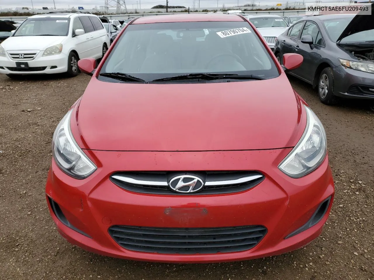 2015 Hyundai Accent Gs VIN: KMHCT5AE6FU209493 Lot: 80790704