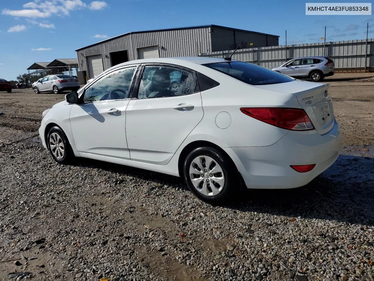 2015 Hyundai Accent Gls VIN: KMHCT4AE3FU853348 Lot: 80911914