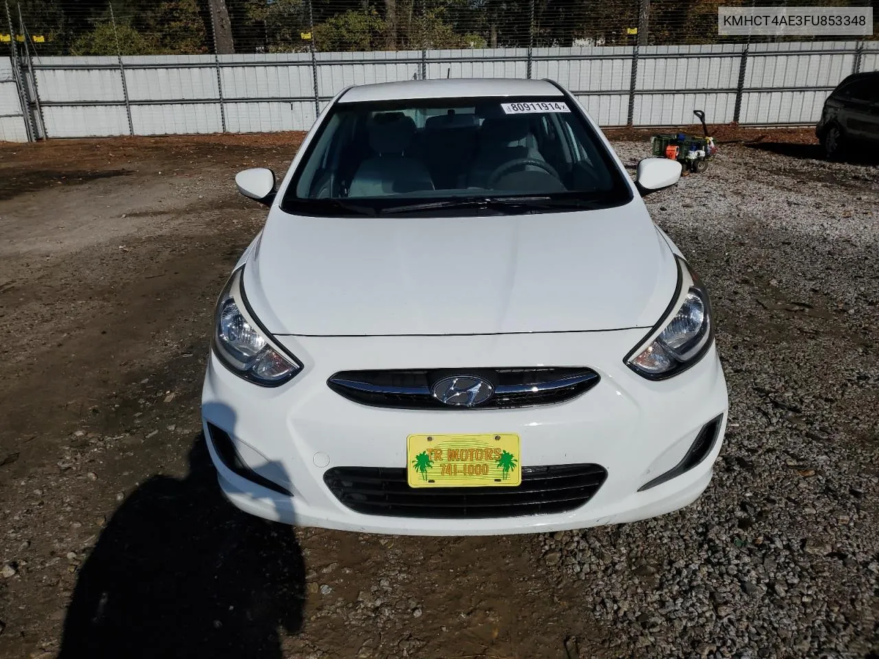 2015 Hyundai Accent Gls VIN: KMHCT4AE3FU853348 Lot: 80911914