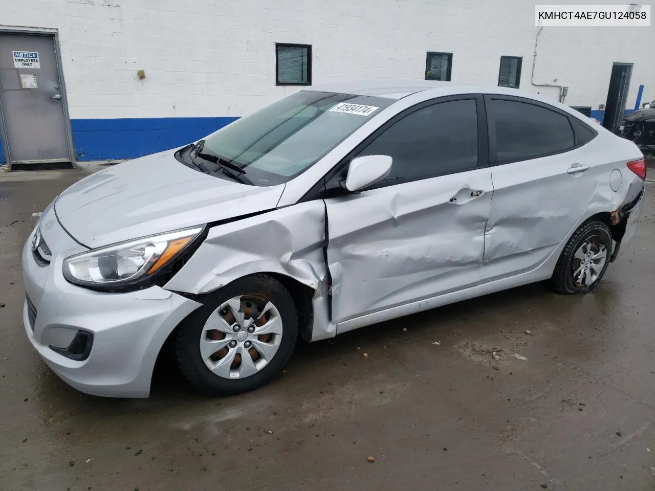 2016 Hyundai Accent Se VIN: KMHCT4AE7GU124058 Lot: 41934174