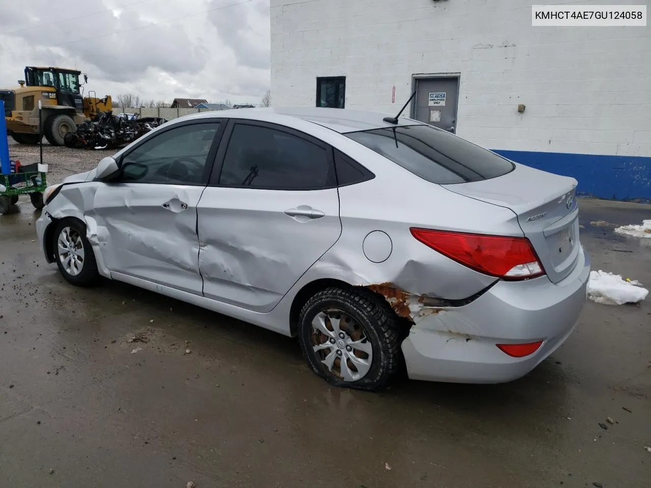 2016 Hyundai Accent Se VIN: KMHCT4AE7GU124058 Lot: 41934174