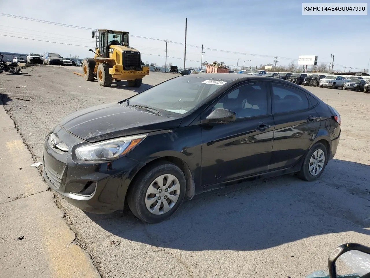 2016 Hyundai Accent Se VIN: KMHCT4AE4GU047990 Lot: 44590224