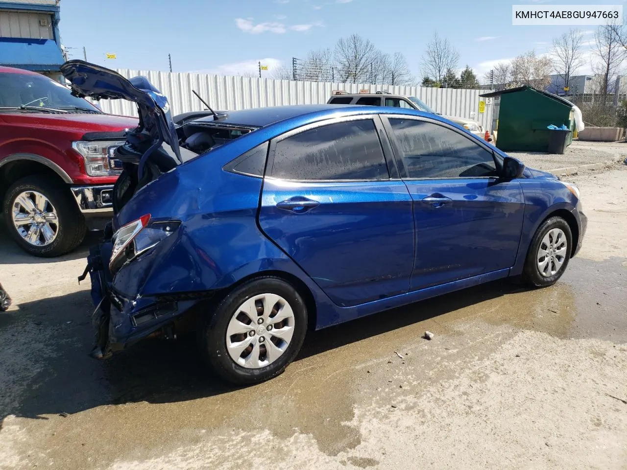 2016 Hyundai Accent Se VIN: KMHCT4AE8GU947663 Lot: 47031484