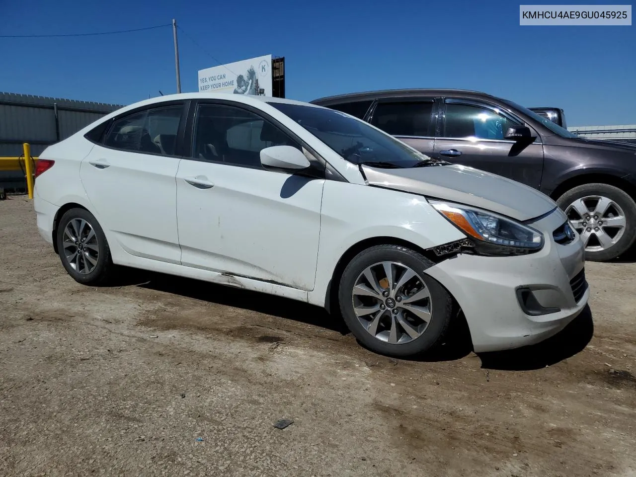 2016 Hyundai Accent Se VIN: KMHCU4AE9GU045925 Lot: 47666104