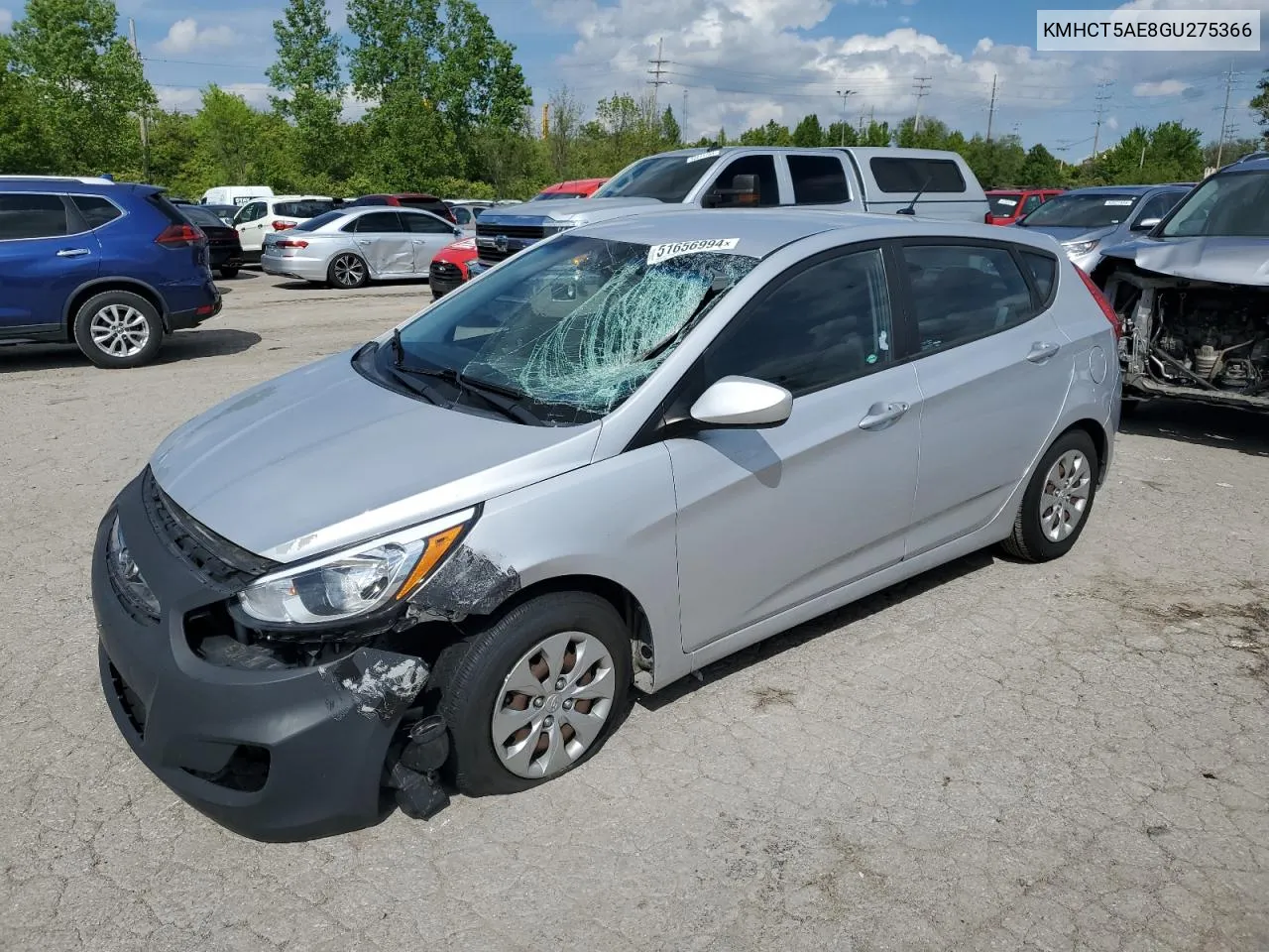 2016 Hyundai Accent Se VIN: KMHCT5AE8GU275366 Lot: 51656994