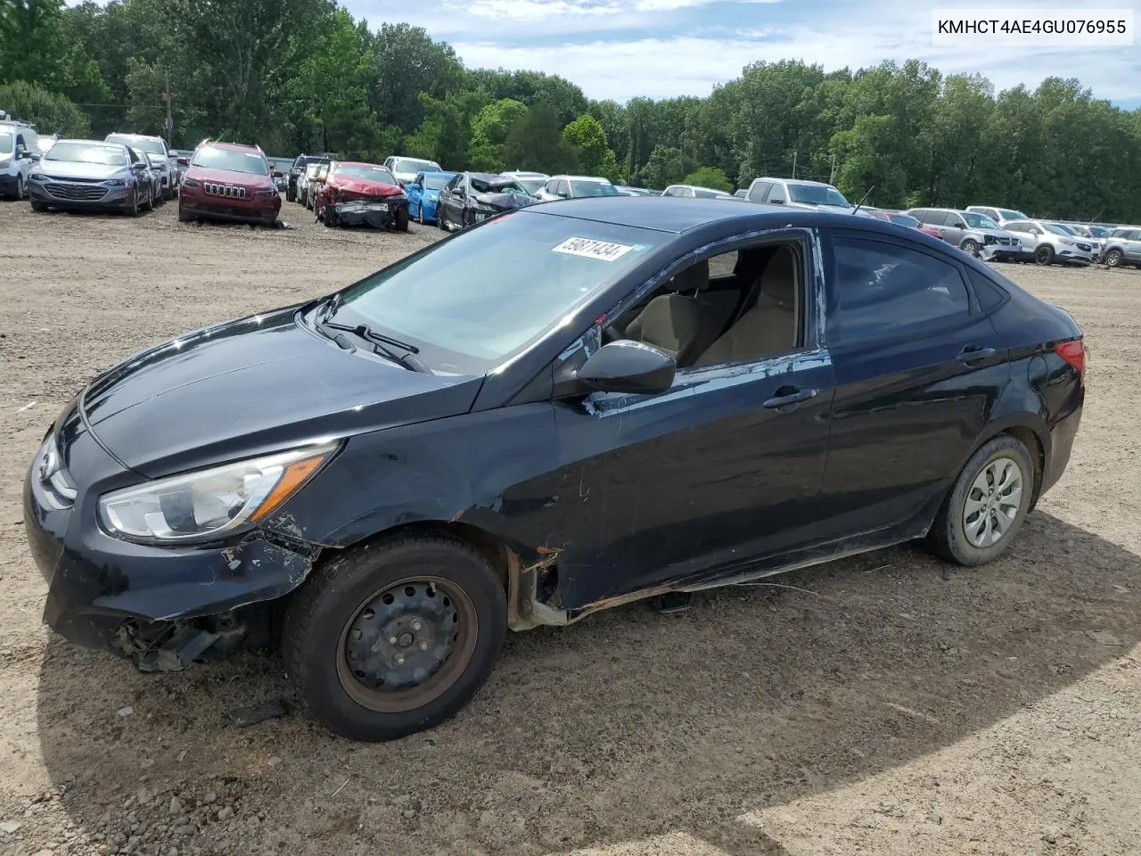 2016 Hyundai Accent Se VIN: KMHCT4AE4GU076955 Lot: 59871434