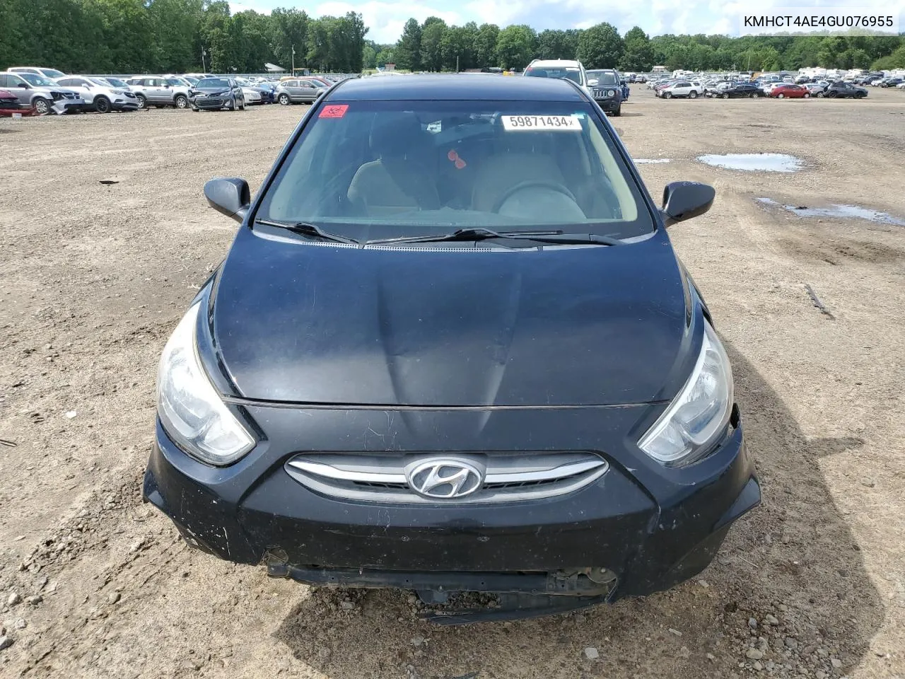 2016 Hyundai Accent Se VIN: KMHCT4AE4GU076955 Lot: 59871434