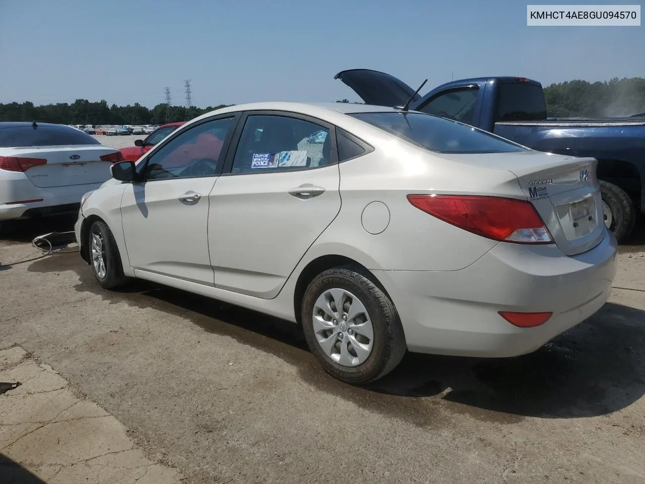 2016 Hyundai Accent Se VIN: KMHCT4AE8GU094570 Lot: 61426374