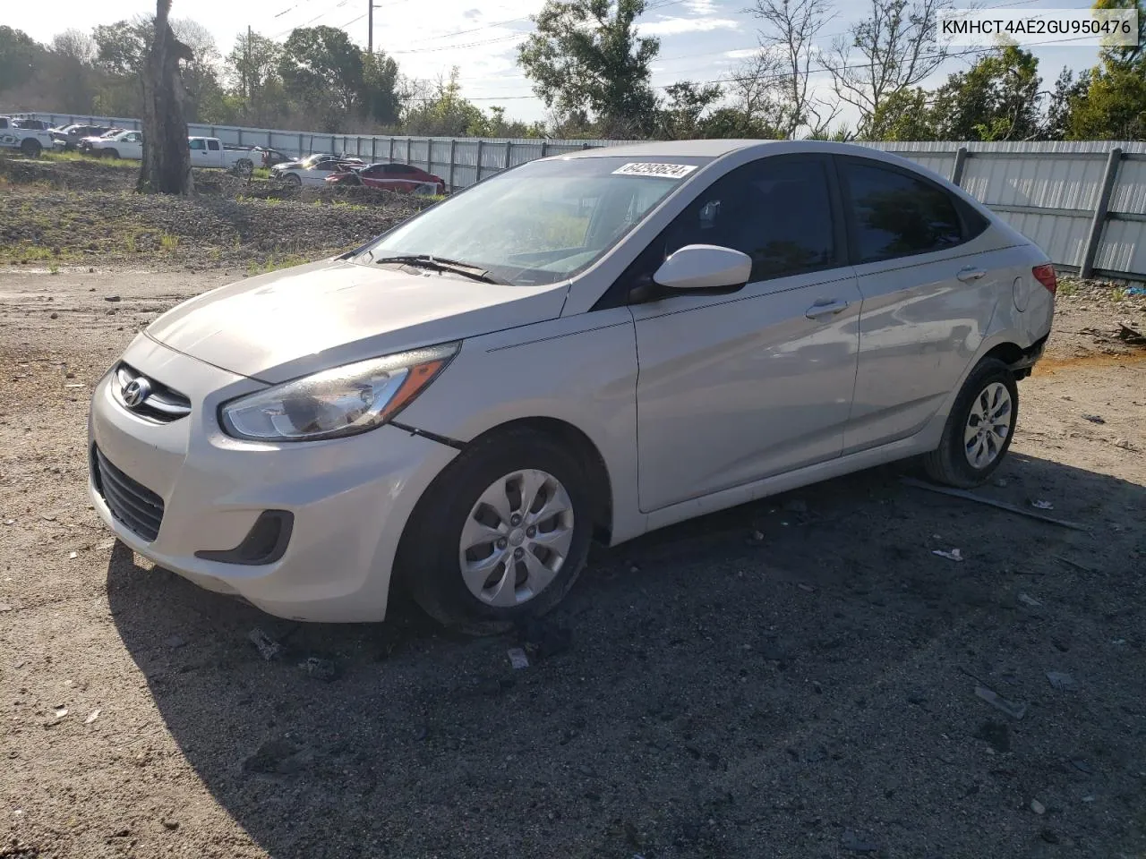 2016 Hyundai Accent Se VIN: KMHCT4AE2GU950476 Lot: 64293624