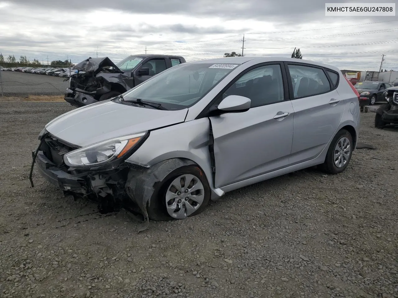 2016 Hyundai Accent Se VIN: KMHCT5AE6GU247808 Lot: 64800984