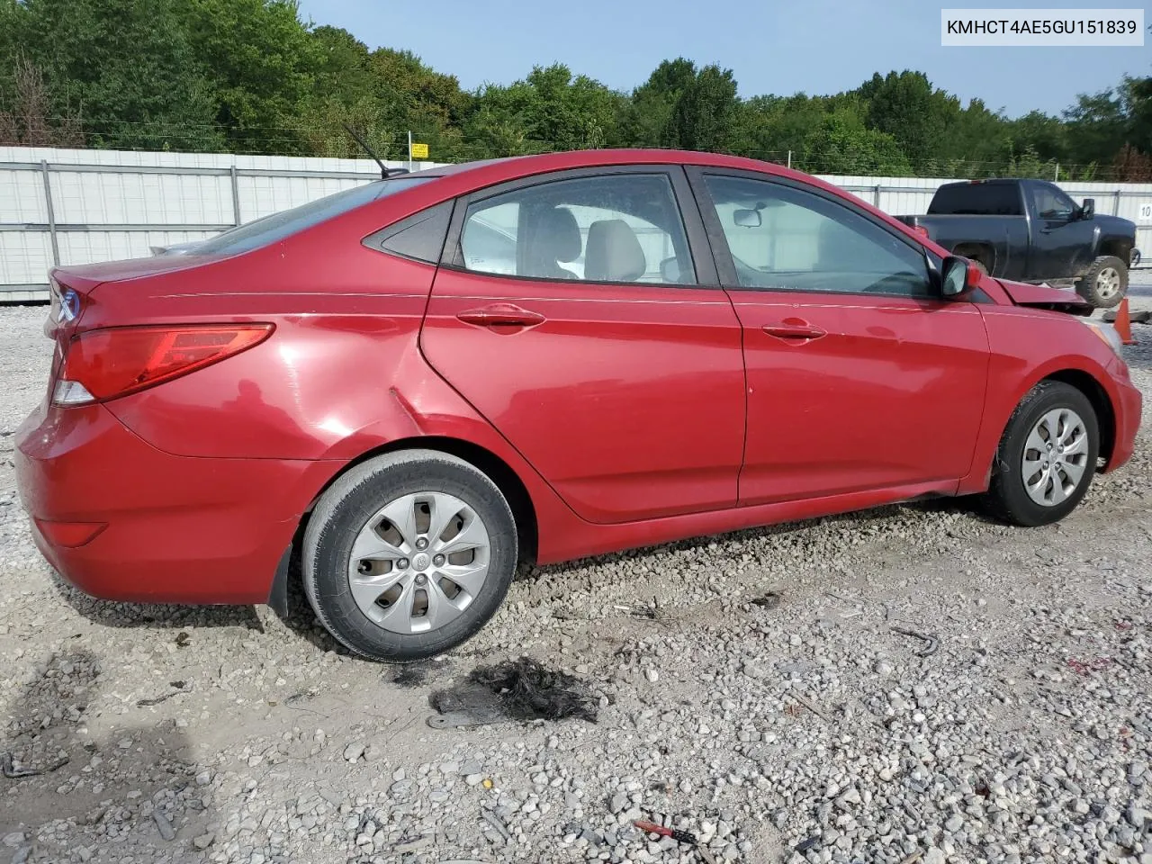 2016 Hyundai Accent Se VIN: KMHCT4AE5GU151839 Lot: 64943074