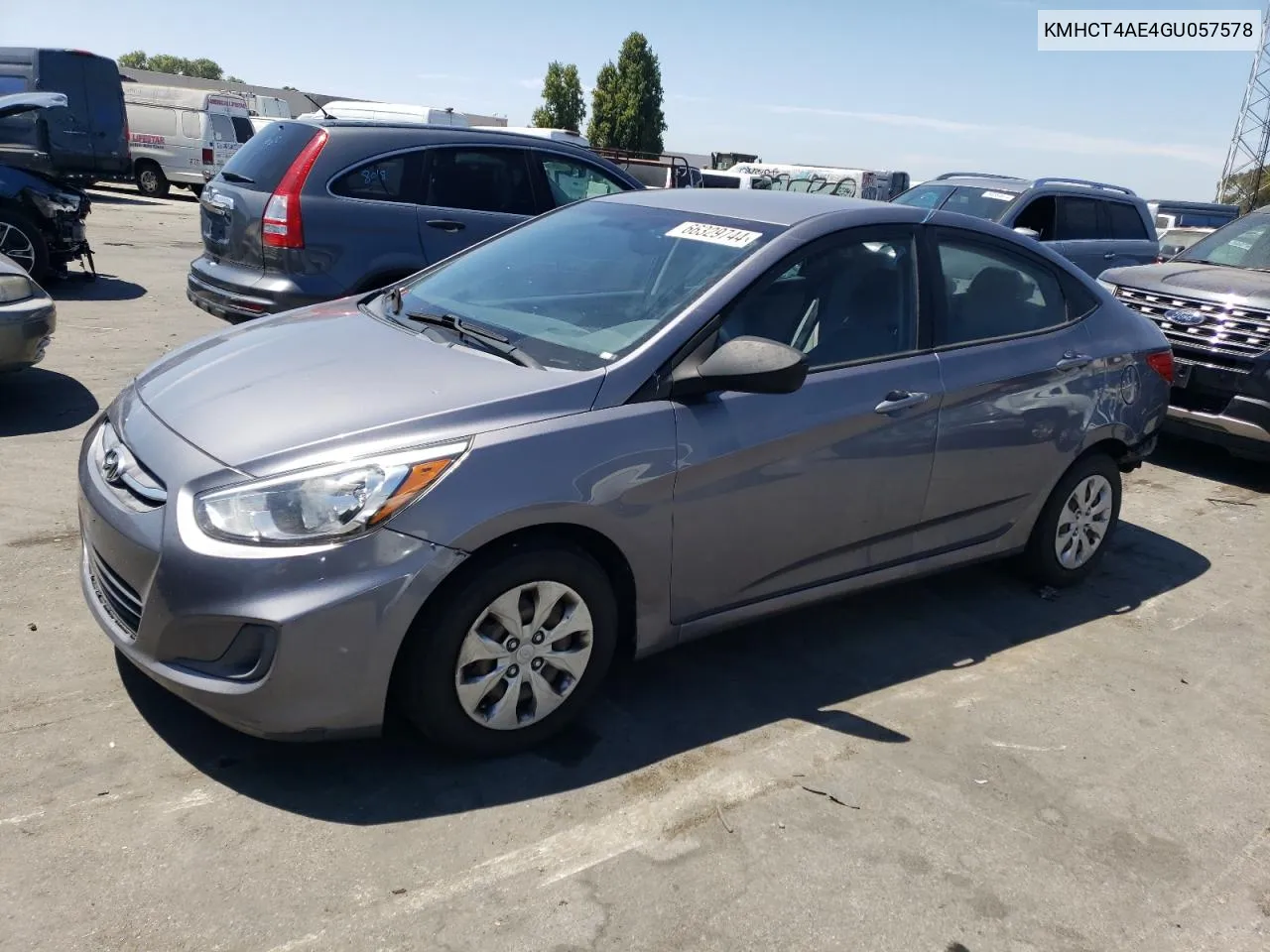 2016 Hyundai Accent Se VIN: KMHCT4AE4GU057578 Lot: 66329744