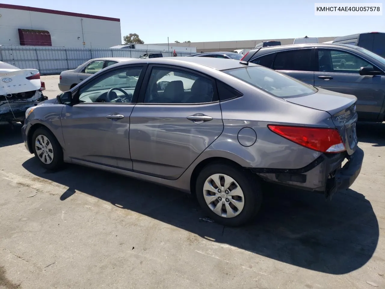 2016 Hyundai Accent Se VIN: KMHCT4AE4GU057578 Lot: 66329744