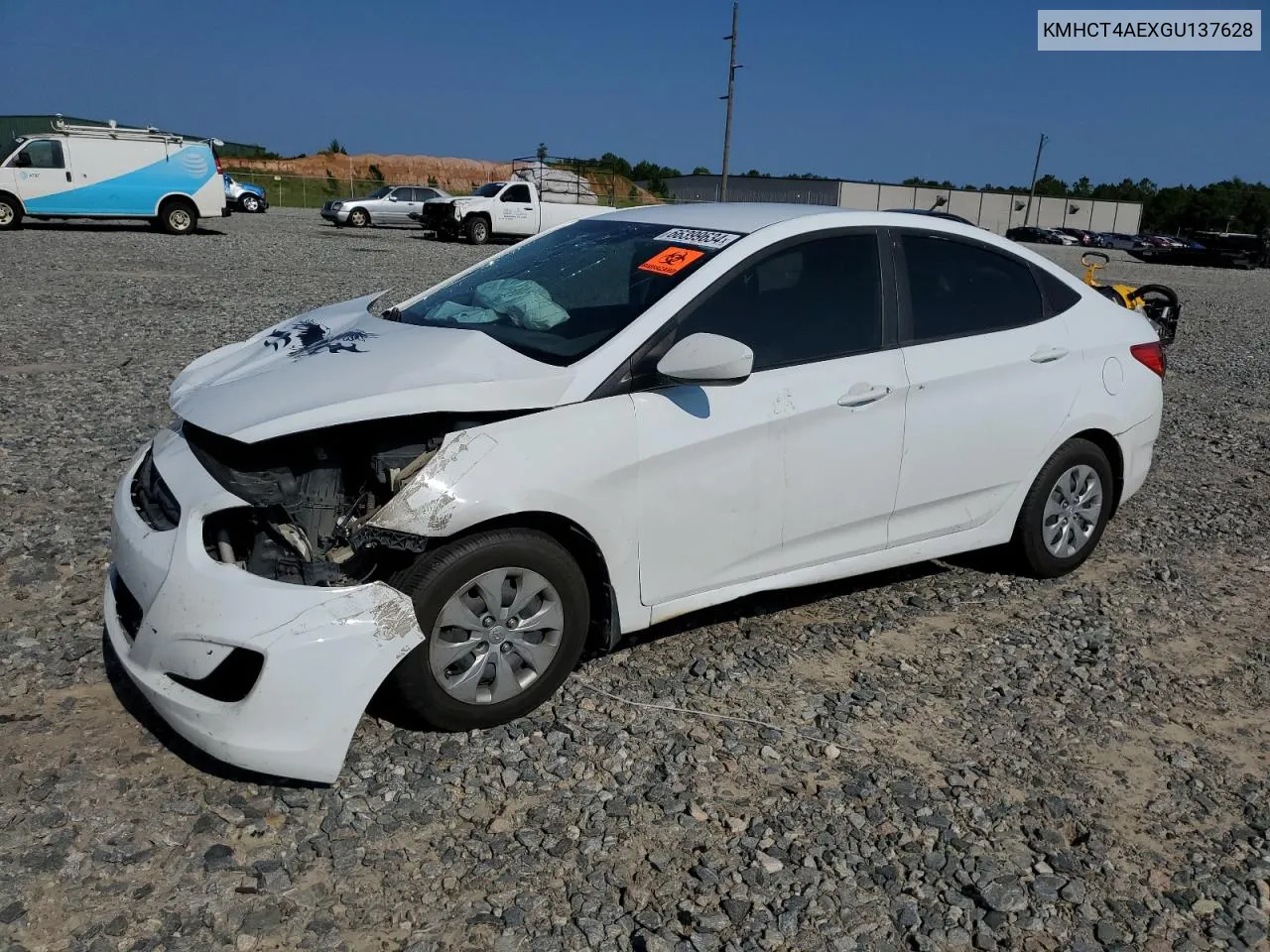 2016 Hyundai Accent Se VIN: KMHCT4AEXGU137628 Lot: 66399634