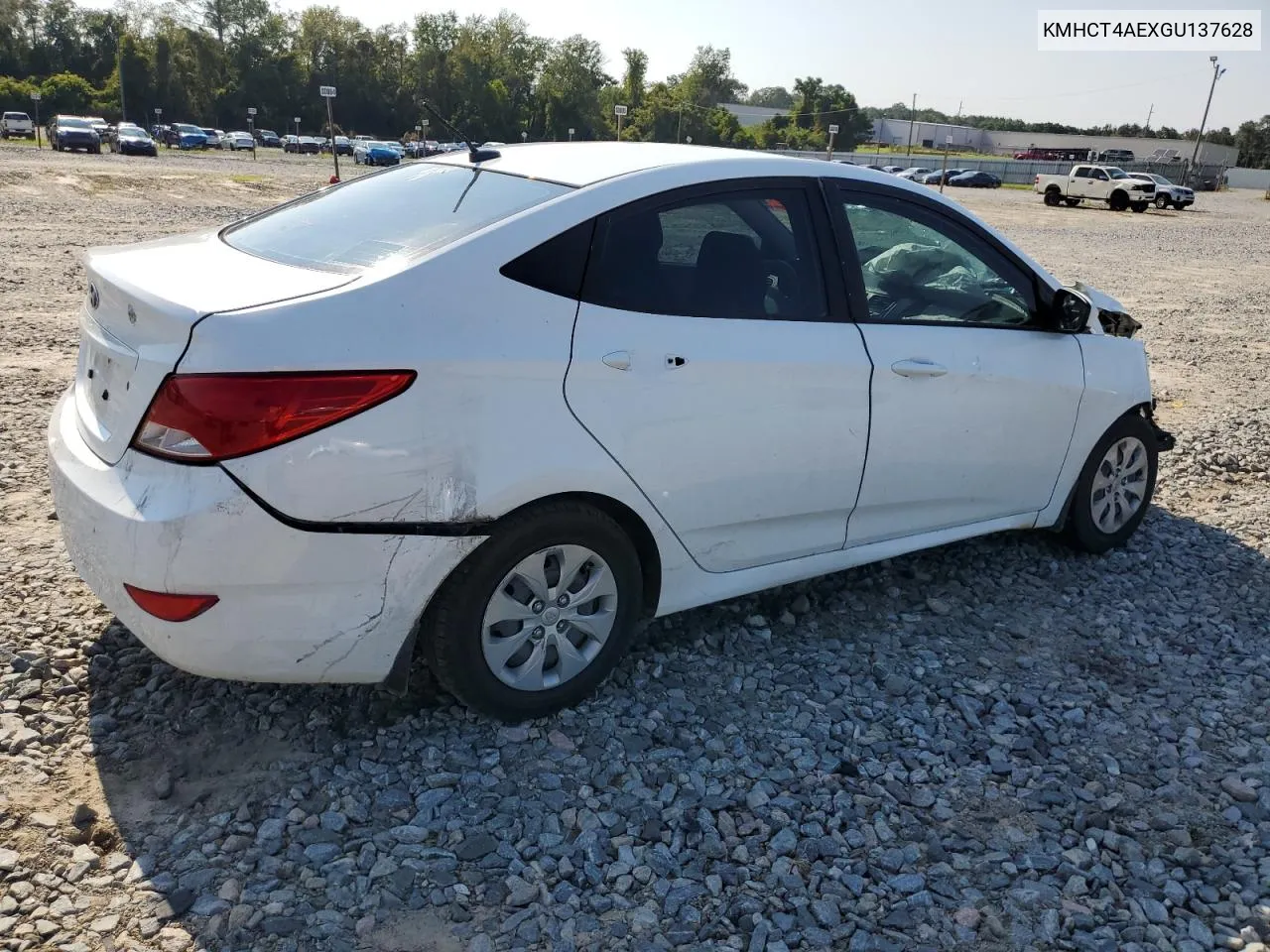 2016 Hyundai Accent Se VIN: KMHCT4AEXGU137628 Lot: 66399634