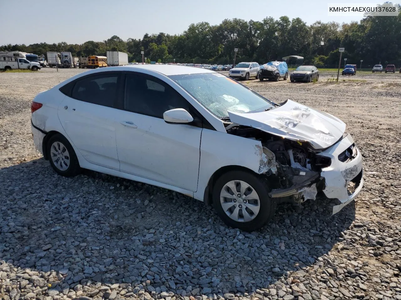 2016 Hyundai Accent Se VIN: KMHCT4AEXGU137628 Lot: 66399634