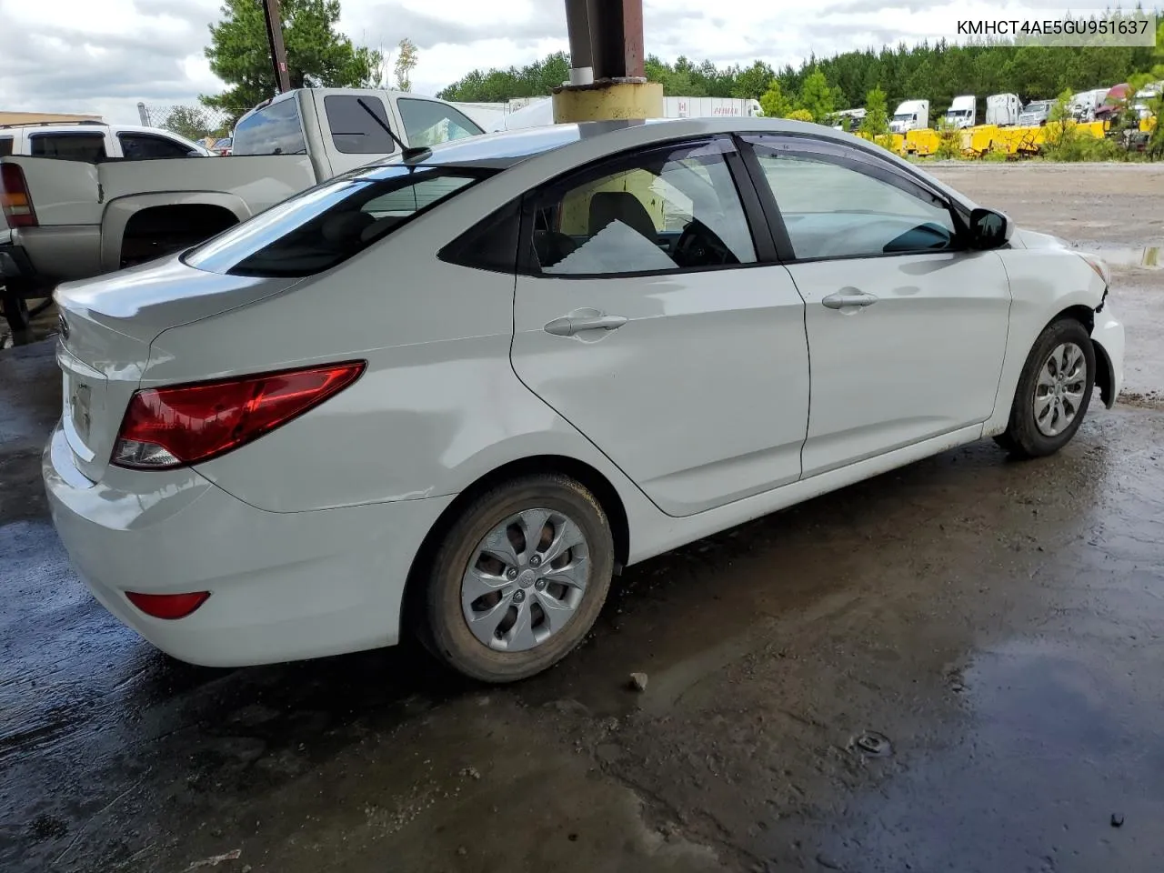 2016 Hyundai Accent Se VIN: KMHCT4AE5GU951637 Lot: 66406324