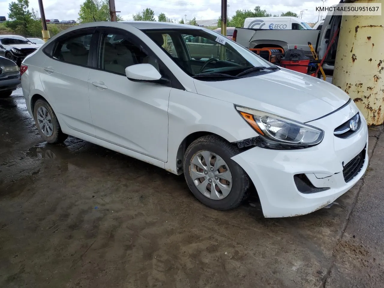 KMHCT4AE5GU951637 2016 Hyundai Accent Se