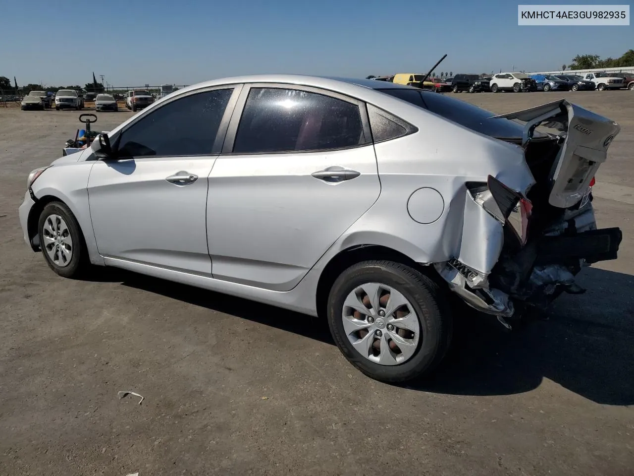 2016 Hyundai Accent Se VIN: KMHCT4AE3GU982935 Lot: 66590924