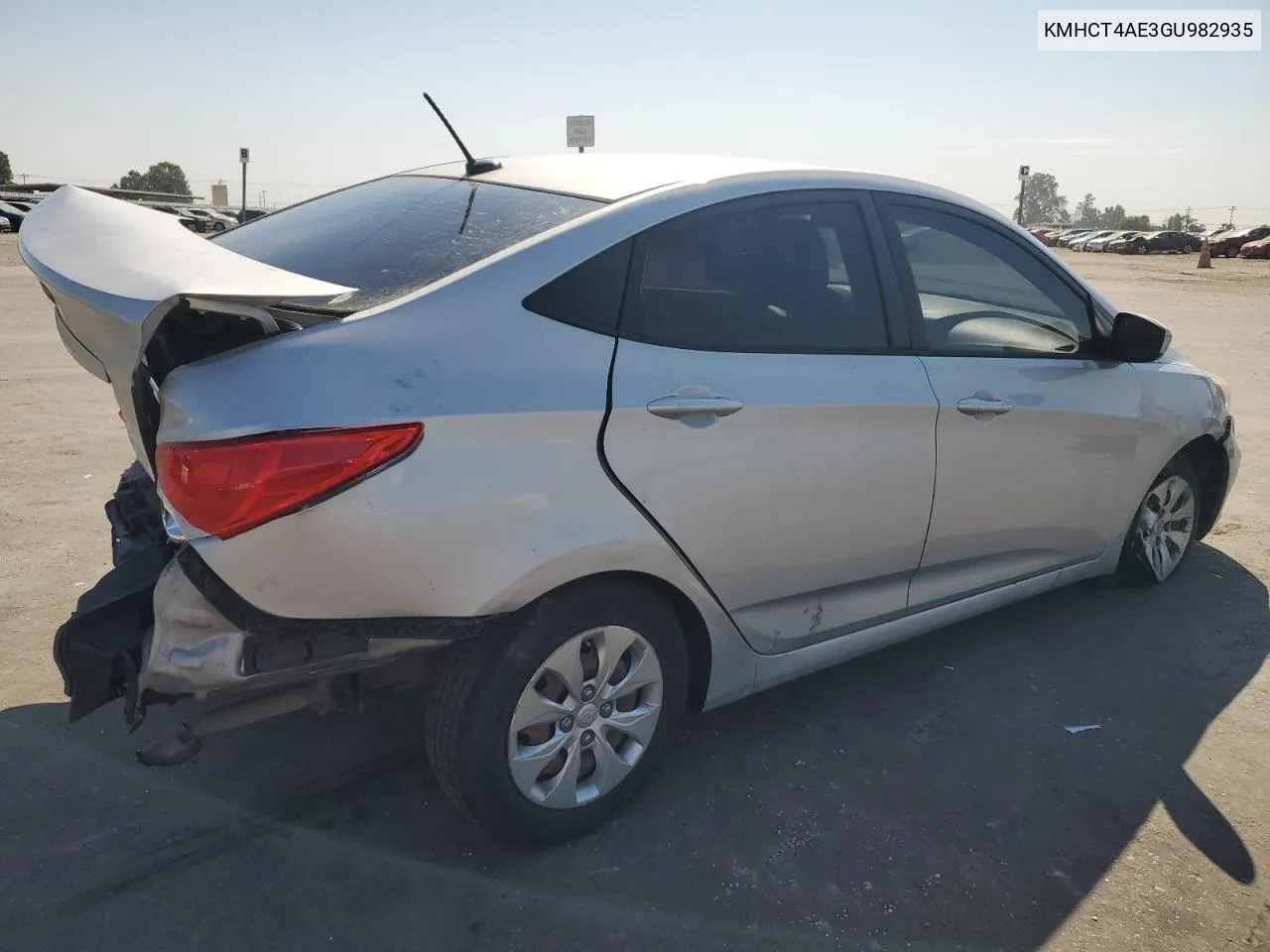 2016 Hyundai Accent Se VIN: KMHCT4AE3GU982935 Lot: 66590924