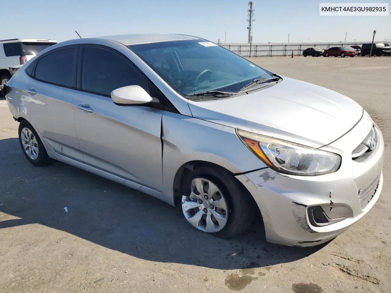 2016 Hyundai Accent Se VIN: KMHCT4AE3GU982935 Lot: 66590924