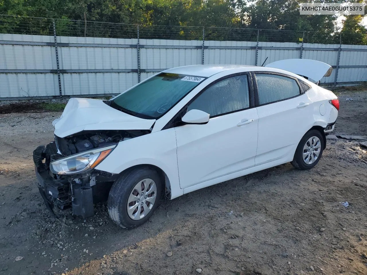 2016 Hyundai Accent Se VIN: KMHCT4AE0GU015375 Lot: 67657964