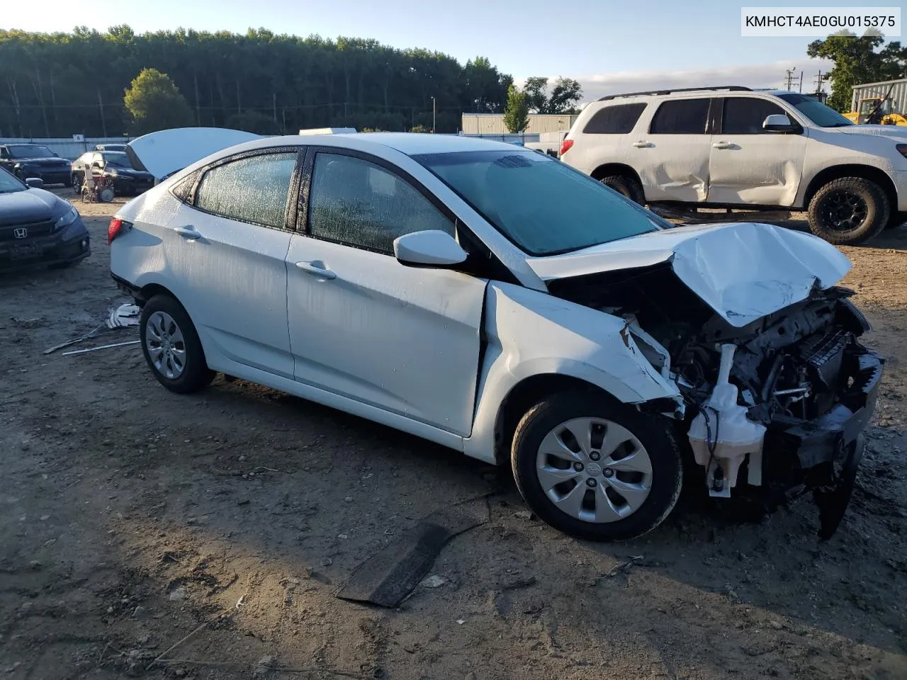 2016 Hyundai Accent Se VIN: KMHCT4AE0GU015375 Lot: 67657964