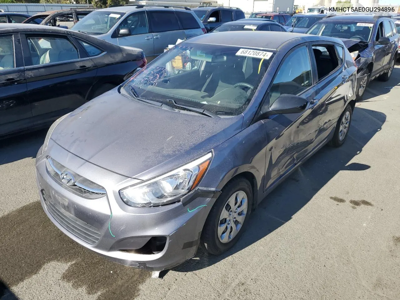 2016 Hyundai Accent Se VIN: KMHCT5AE0GU294896 Lot: 68120874