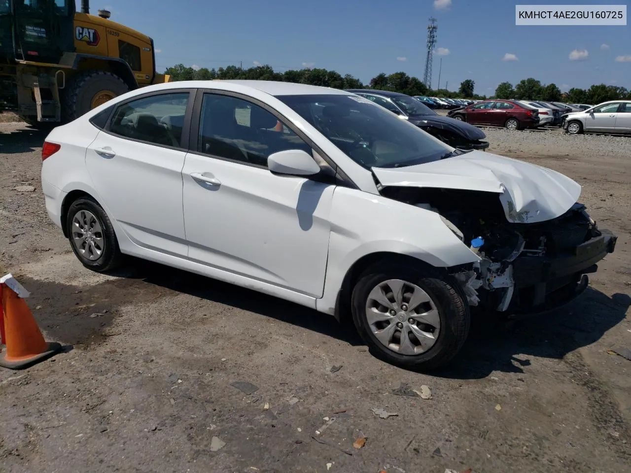 2016 Hyundai Accent Se VIN: KMHCT4AE2GU160725 Lot: 68310774