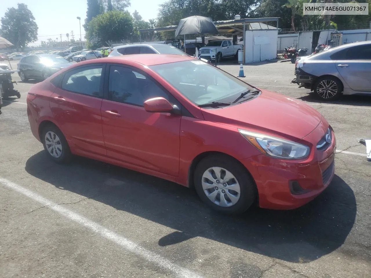 2016 Hyundai Accent Se VIN: KMHCT4AE6GU071367 Lot: 69134124