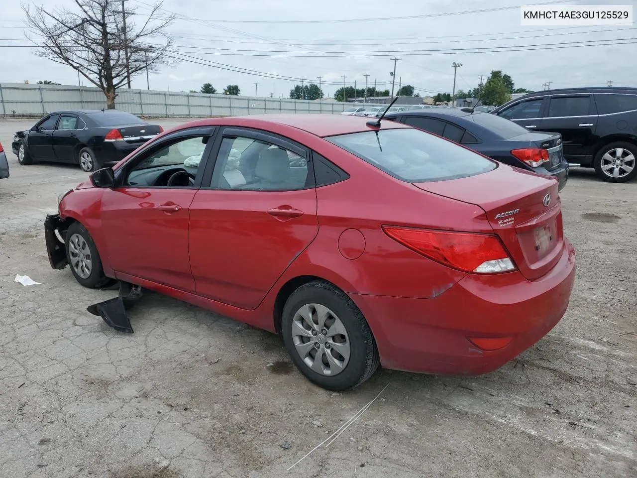 2016 Hyundai Accent Se VIN: KMHCT4AE3GU125529 Lot: 69375454