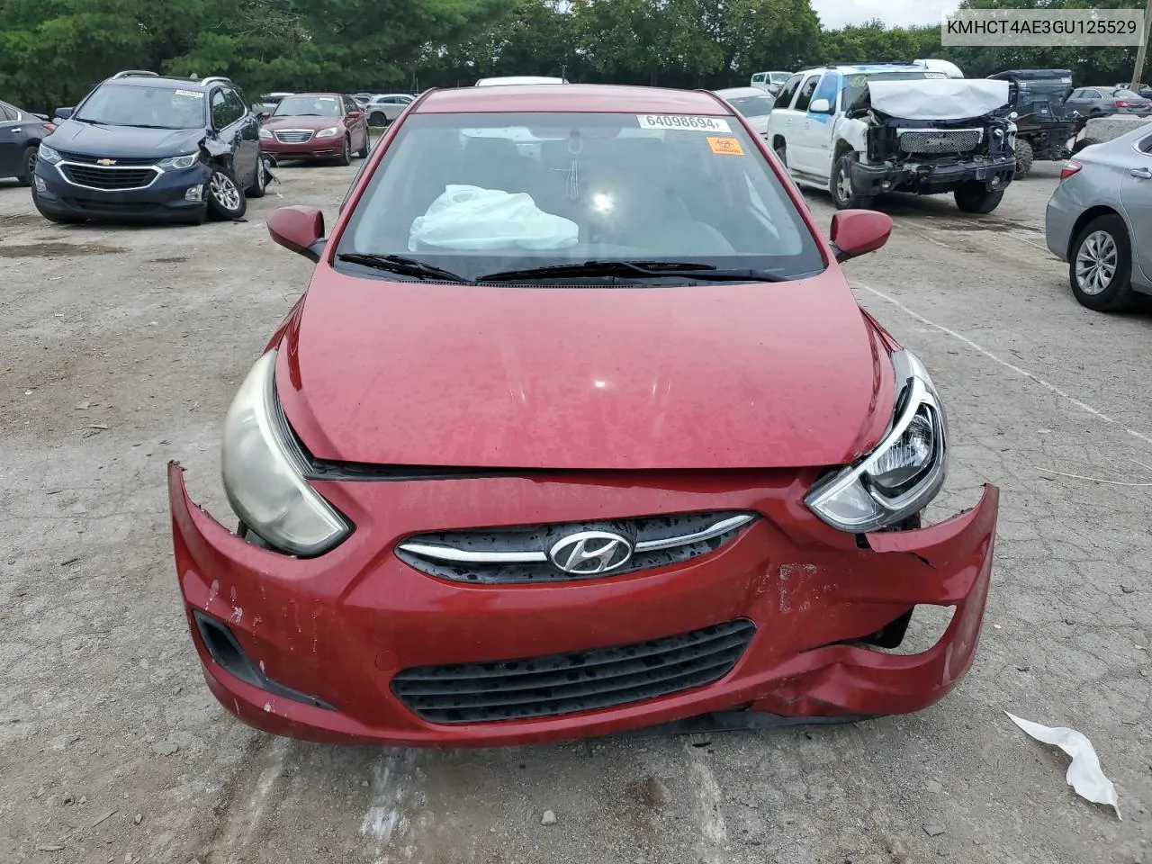 2016 Hyundai Accent Se VIN: KMHCT4AE3GU125529 Lot: 69375454