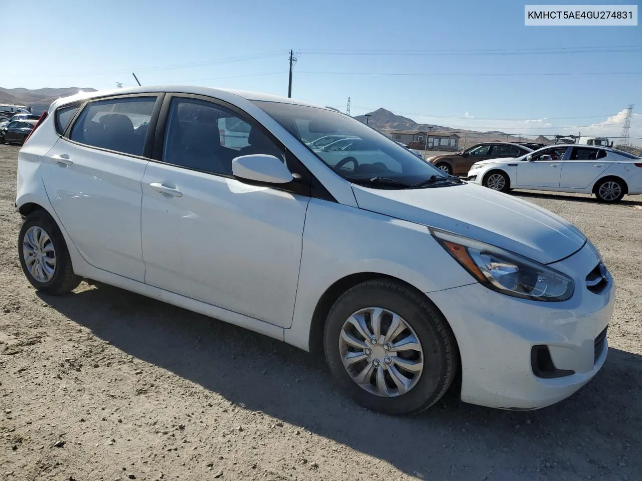 2016 Hyundai Accent Se VIN: KMHCT5AE4GU274831 Lot: 69417304