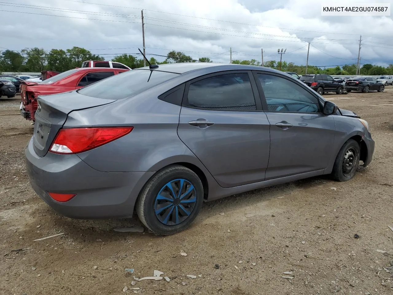 2016 Hyundai Accent Se VIN: KMHCT4AE2GU074587 Lot: 69838084