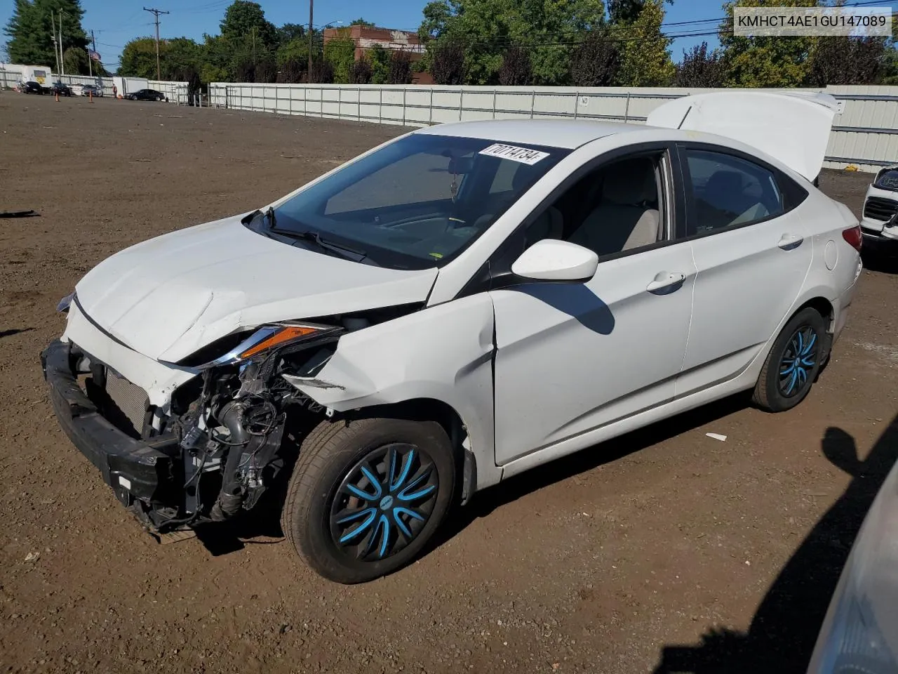 2016 Hyundai Accent Se VIN: KMHCT4AE1GU147089 Lot: 70714734