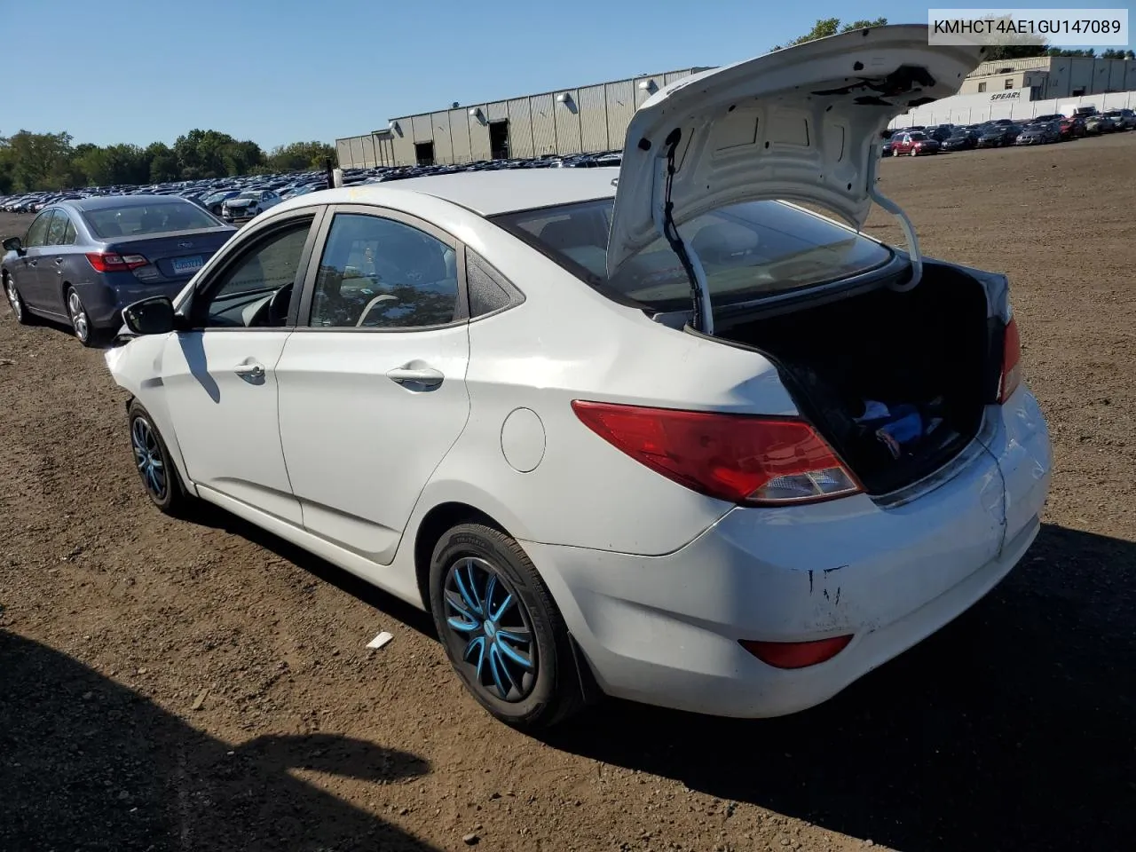 2016 Hyundai Accent Se VIN: KMHCT4AE1GU147089 Lot: 70714734