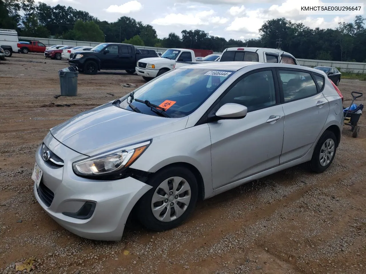 2016 Hyundai Accent Se VIN: KMHCT5AE0GU296647 Lot: 71606444