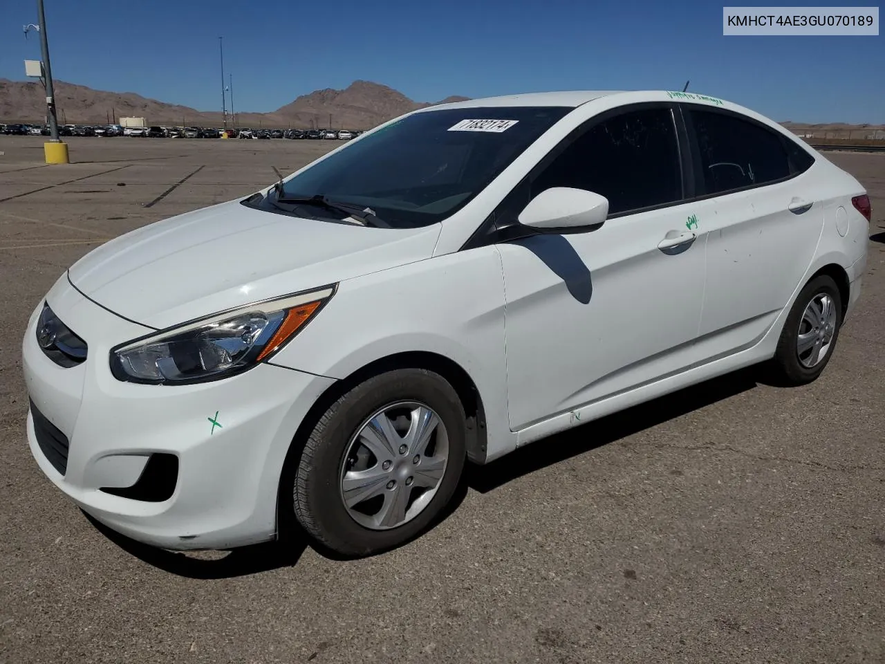 2016 Hyundai Accent Se VIN: KMHCT4AE3GU070189 Lot: 71832174