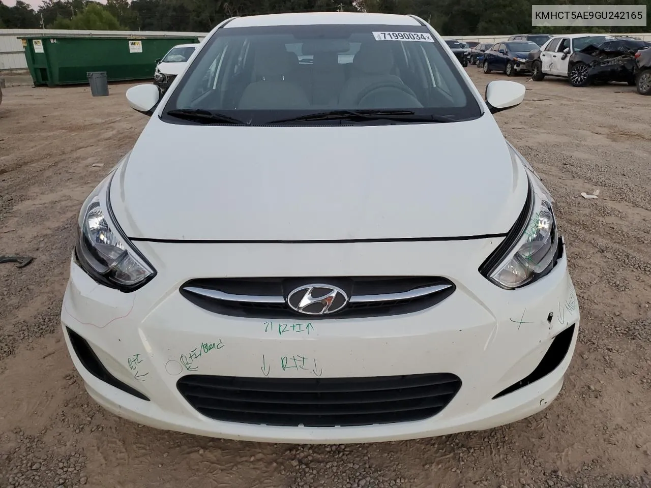 2016 Hyundai Accent Se VIN: KMHCT5AE9GU242165 Lot: 71990034