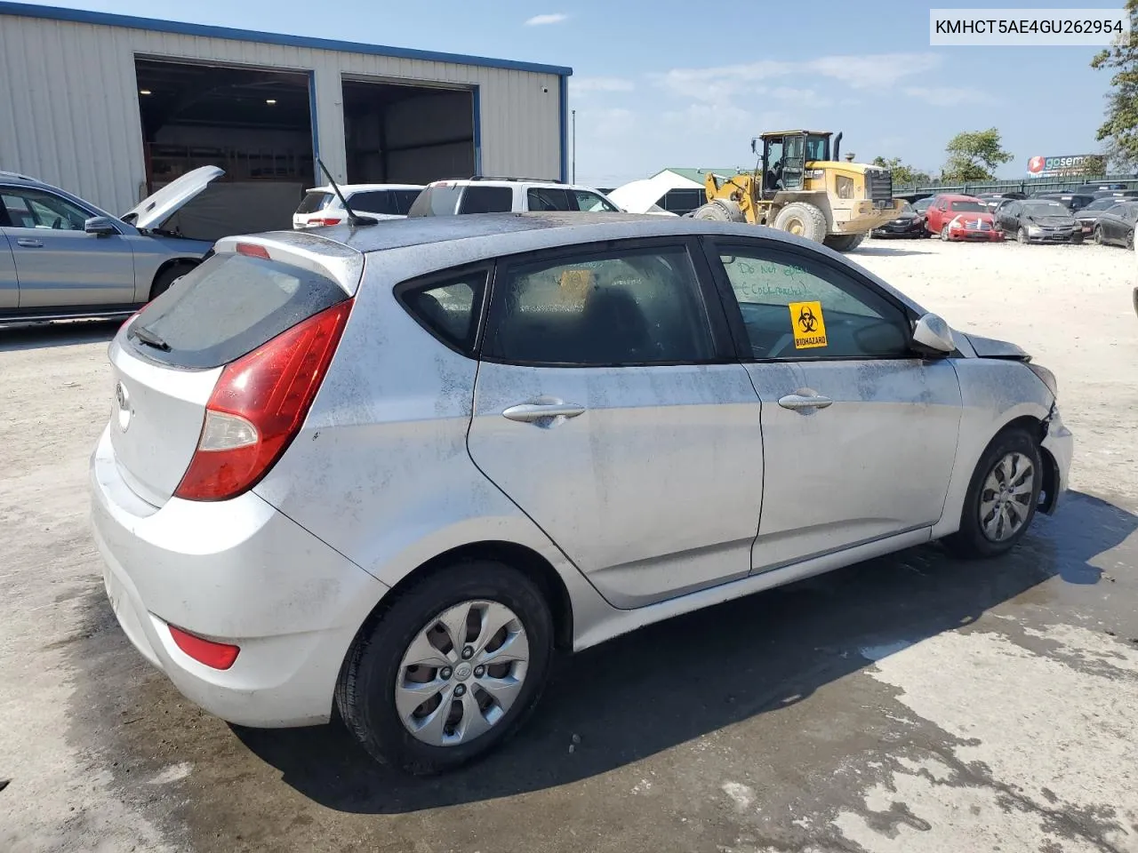 2016 Hyundai Accent Se VIN: KMHCT5AE4GU262954 Lot: 72181374