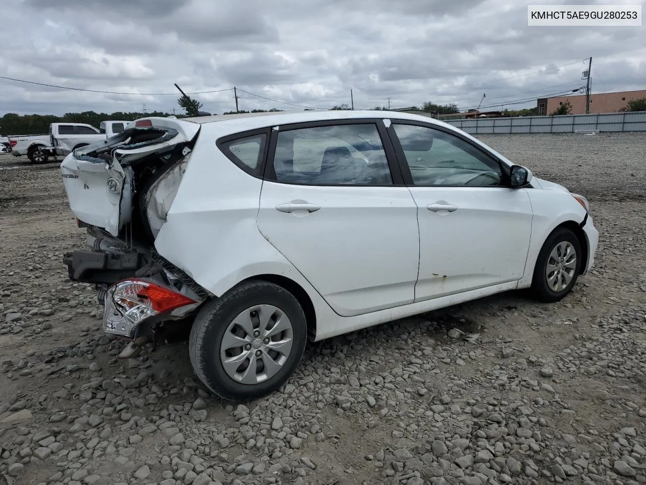 2016 Hyundai Accent Se VIN: KMHCT5AE9GU280253 Lot: 72621034