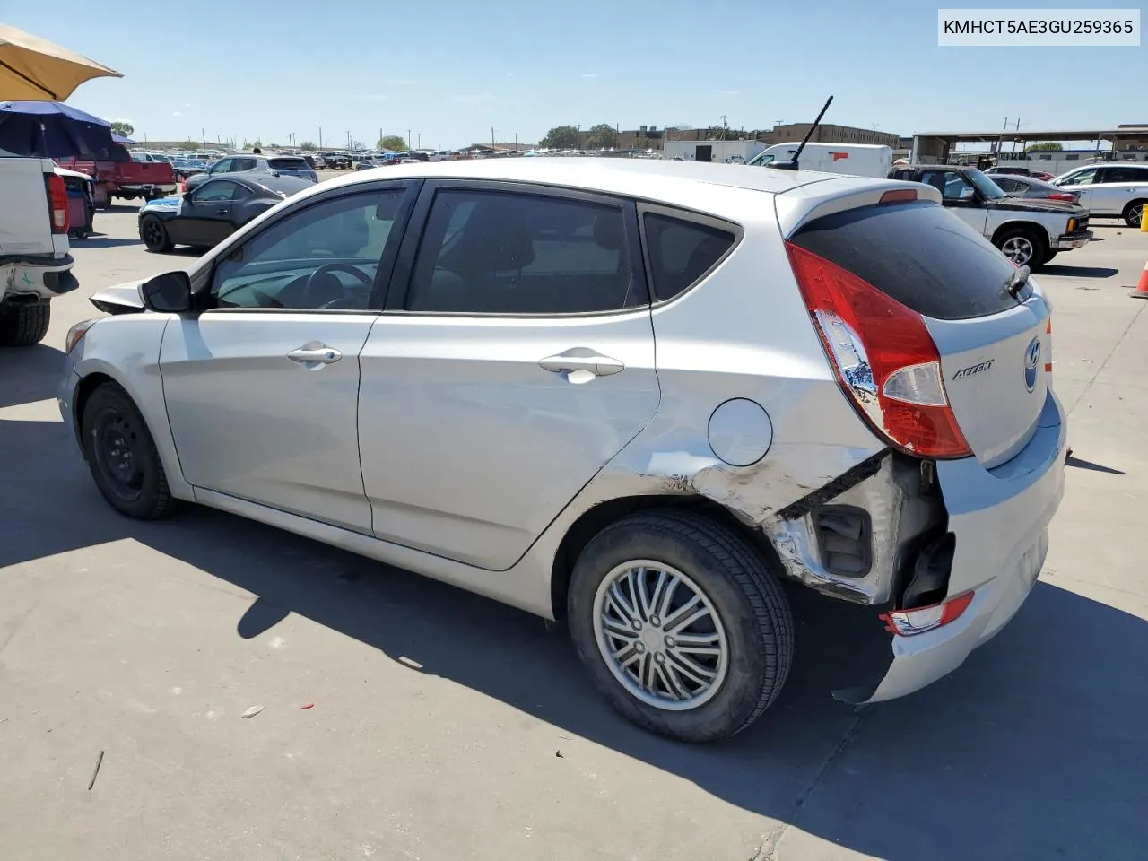 2016 Hyundai Accent Se VIN: KMHCT5AE3GU259365 Lot: 72630674