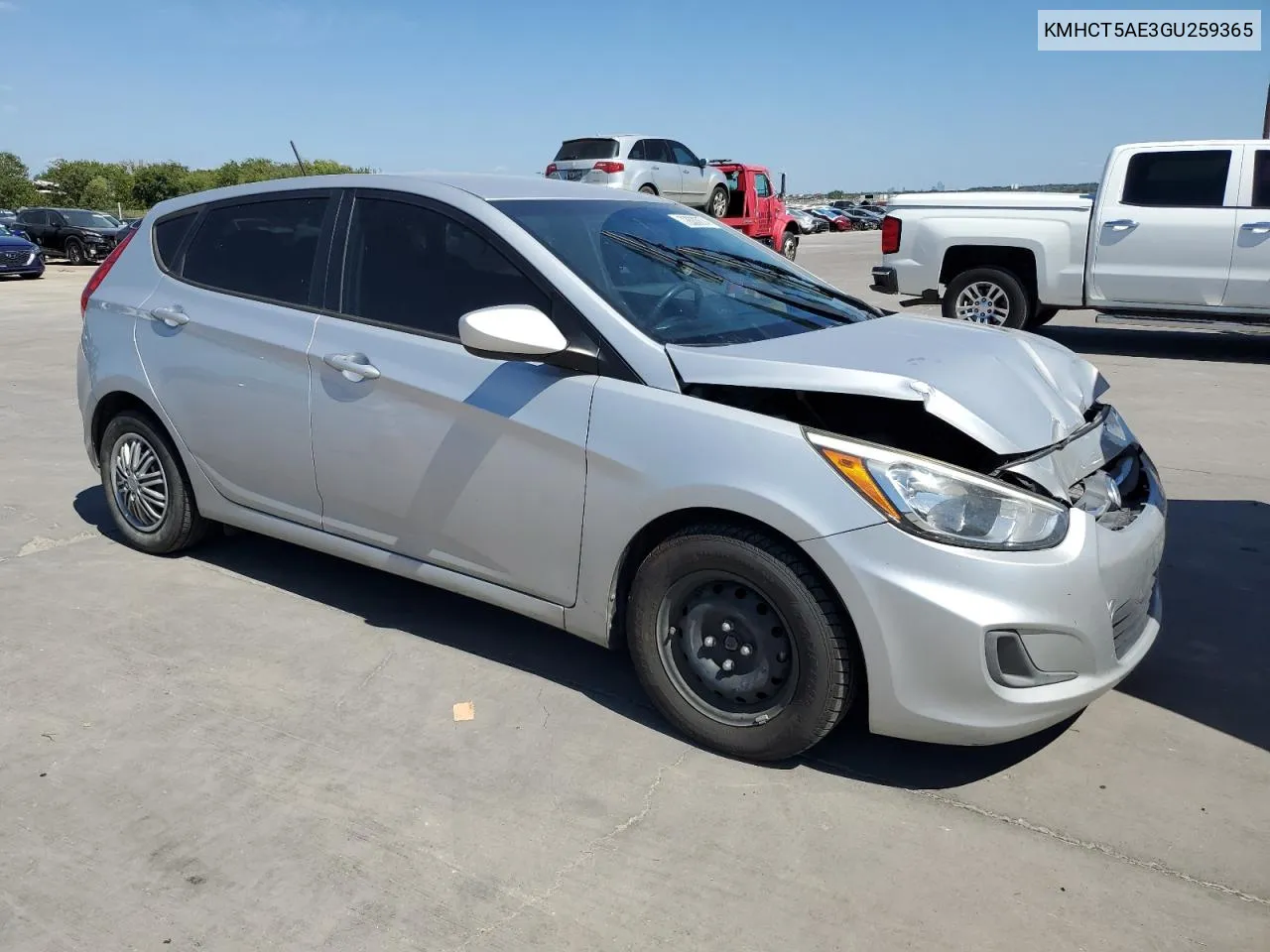 2016 Hyundai Accent Se VIN: KMHCT5AE3GU259365 Lot: 72630674